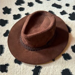 Brown Wide Brim Hat